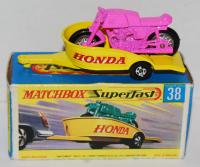 Matchbox 38c, Honda Motorcycle and Trailer - Free Price Guide & Review