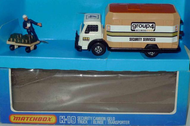 Matchbox K-19, SECURITY TRUCK - Free Price Guide & Review