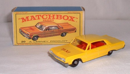 matchbox series no 20 chevrolet impala taxi