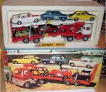 Ford H Transporter and Six Cars